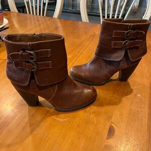 Born Brown Leather Booties